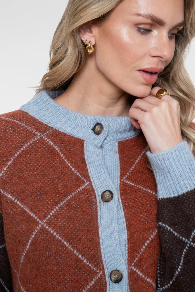 GEISHA Argyle Cardigan Woman GEISHA