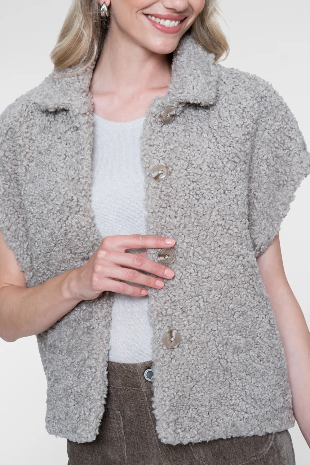 GEISHA Teddy Gilet Woman GEISHA