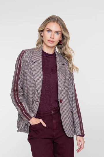 GEISHA Printed Blazer Woman GEISHA BURGUNDY XS/34