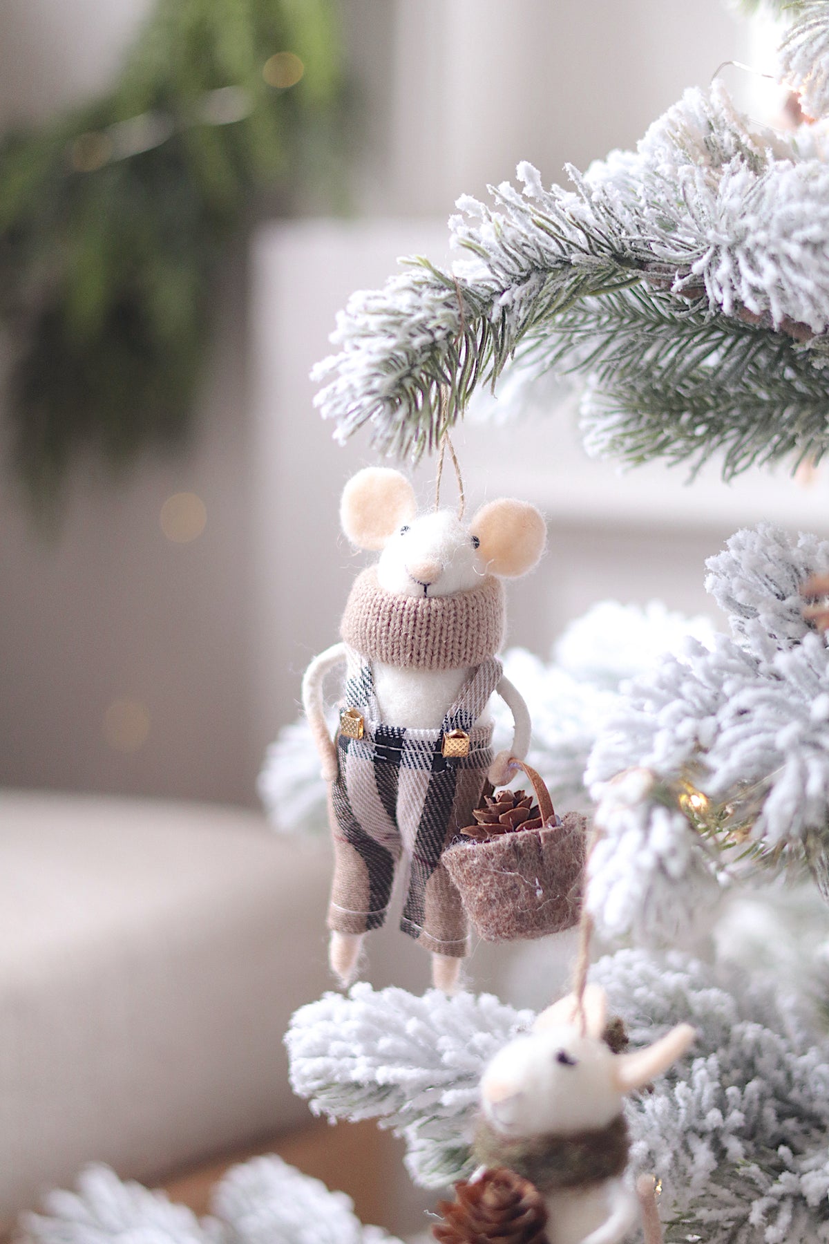 Tartan Tim Mouse Holiday Ornament Accessoire décoratif Indaba trading co