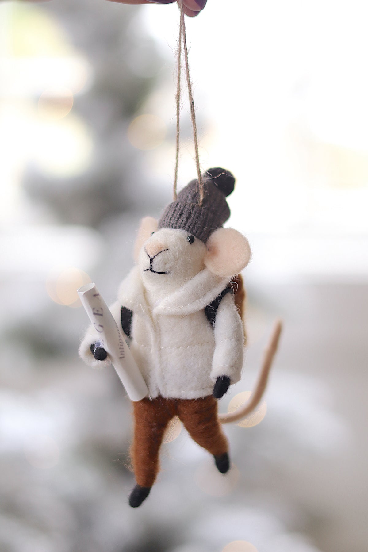 Bundled Benjamin Mouse Holiday Ornament Indaba trading co