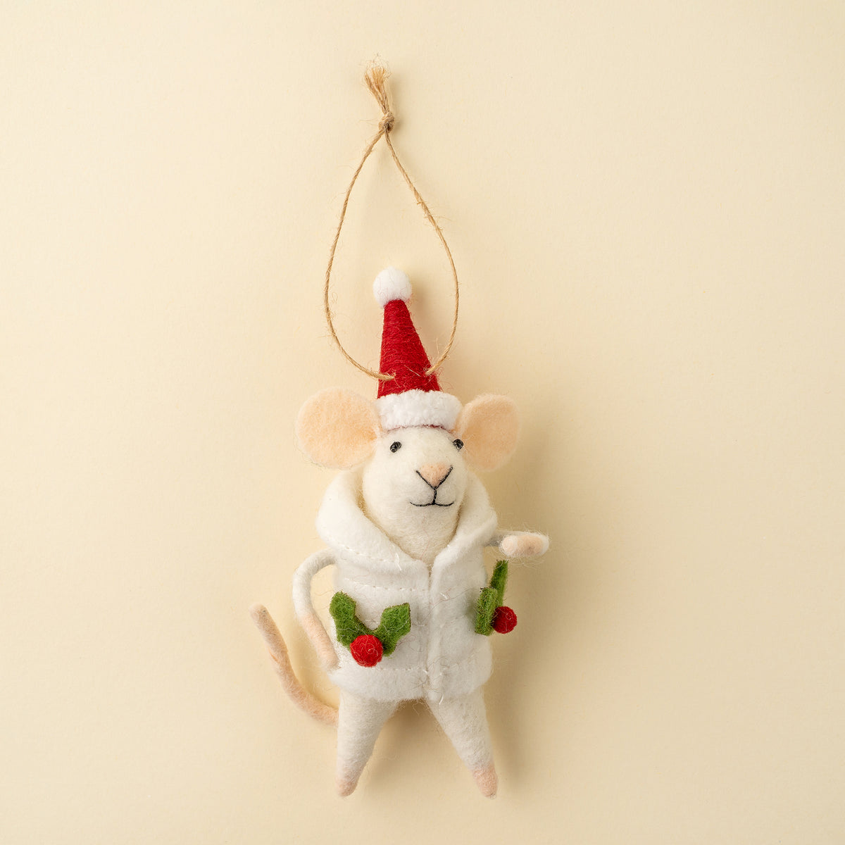 Hollyberry Hattie Mouse Holiday Ornament Christmas Decoration Indaba trading co