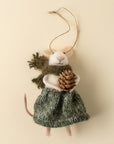 Pinecone Patrice Mouse Holiday Ornament Christmas Decoration Indaba trading co
