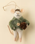 Pinecone Paul Mouse Holiday Ornament Christmas Decoration Indaba trading co
