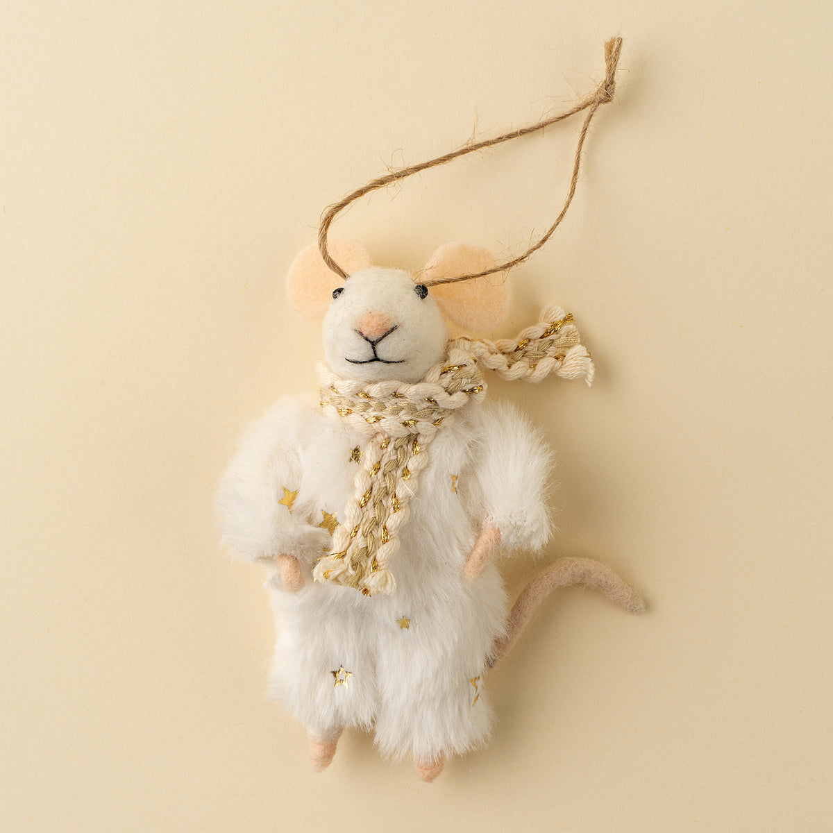 Winter White Wendy Mouse Holiday Ornament Christmas Decoration Indaba trading co