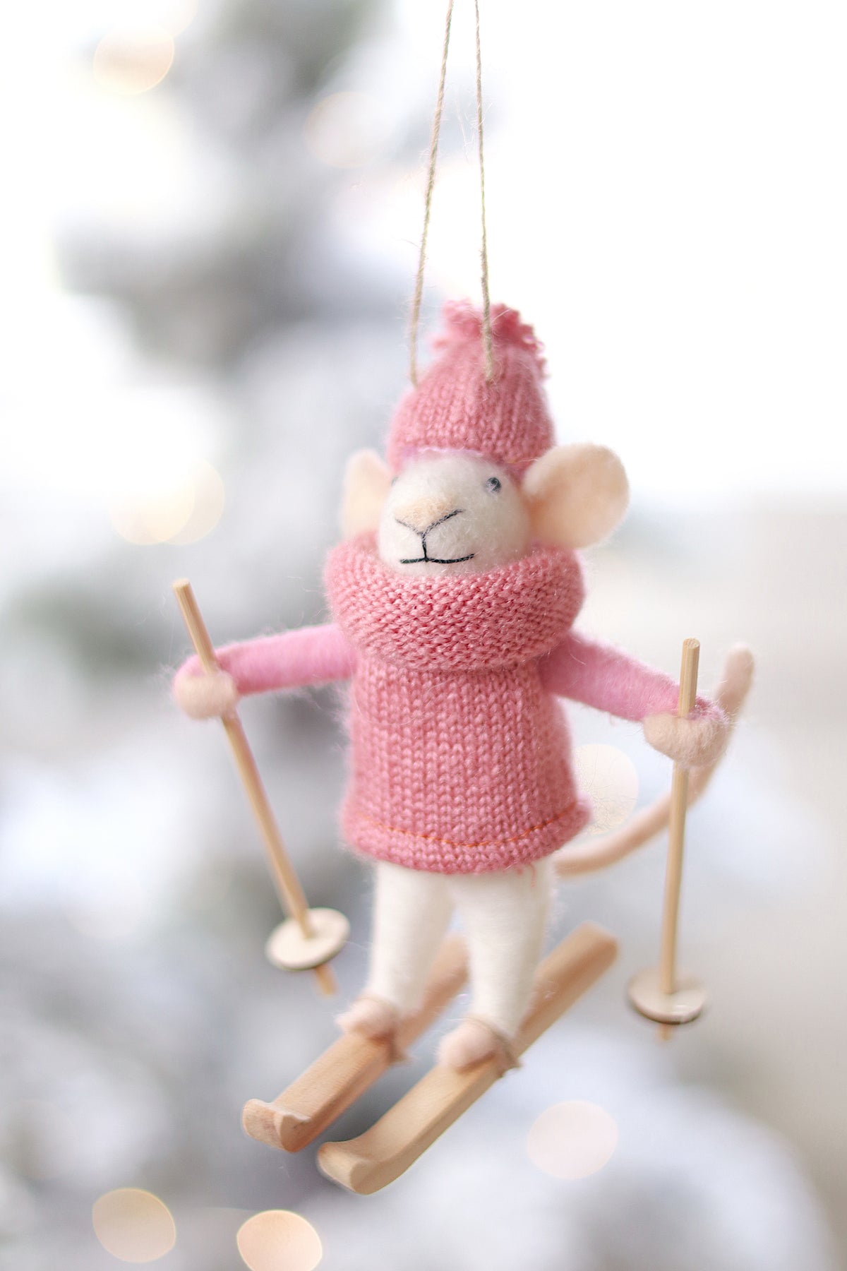 Powder Penny Mouse Holiday Ornament Christmas Decoration Indaba trading co