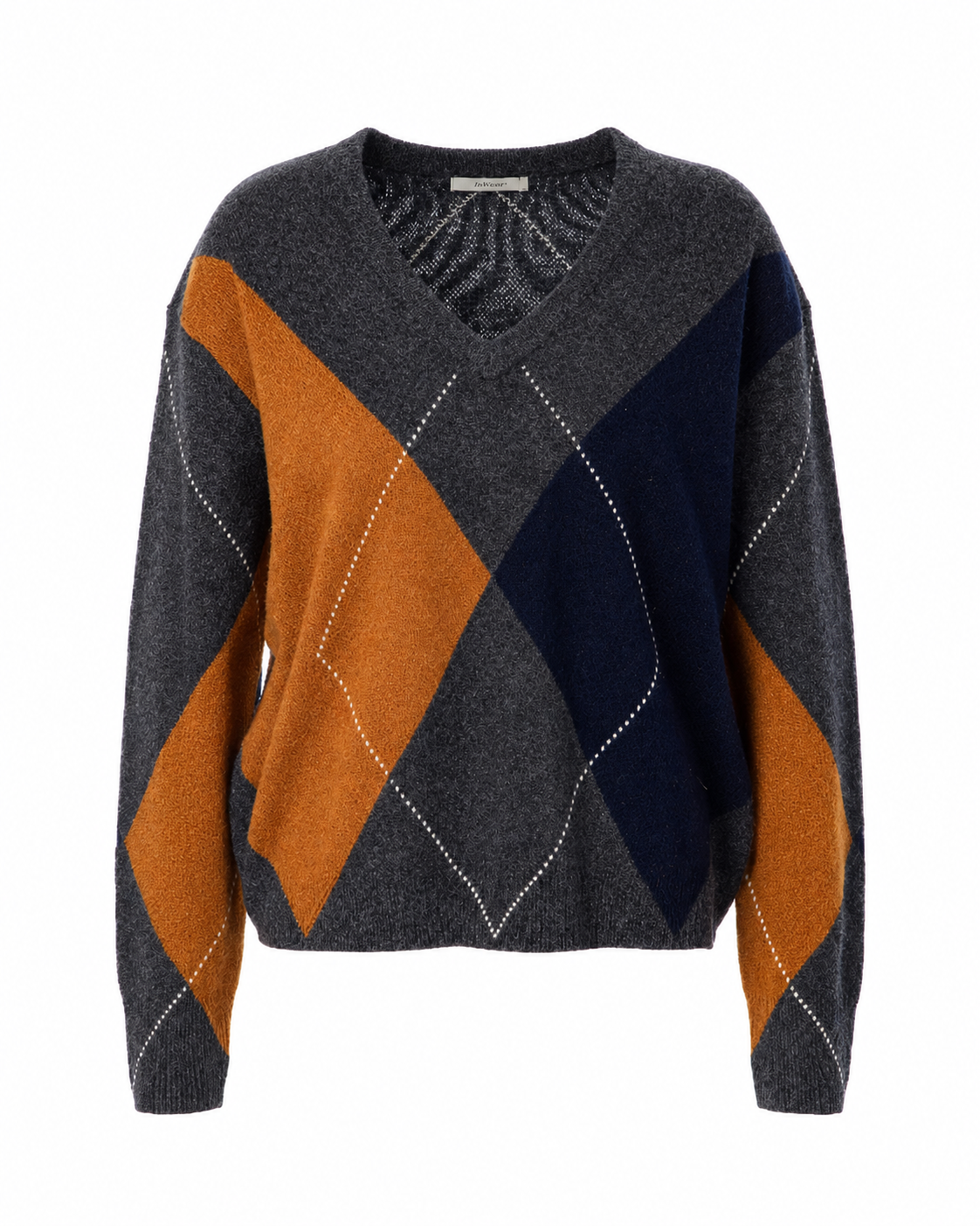 Philippa Sweater Woman JC Sophie COGNAC ARGYLE XS/TP