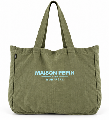 CABA EN LIN VERT OLIVE MAISON PEPIN