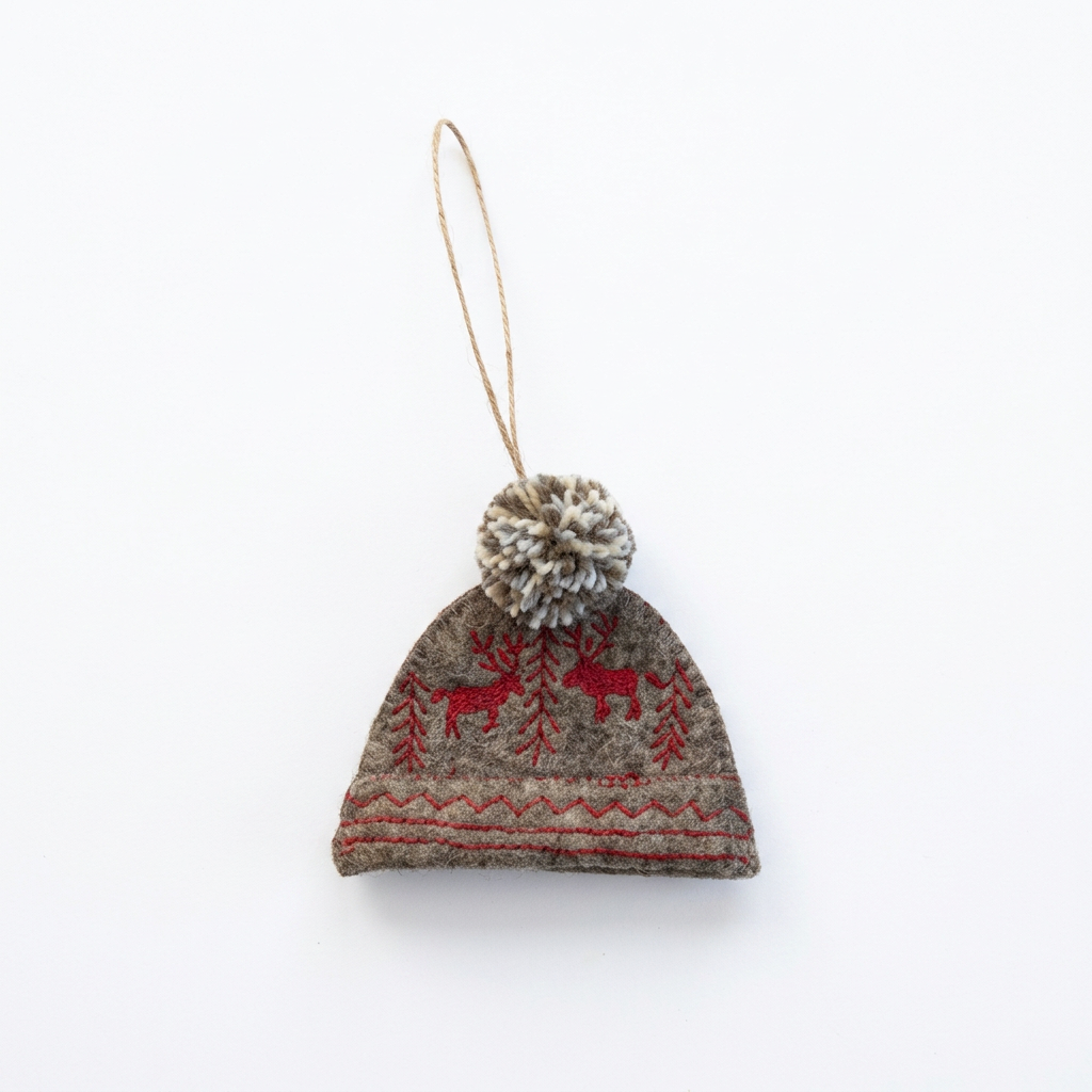 Handmade Wool Felt Hat Shaped Ornament- XS9600B Christmas Decoration Creative Coop