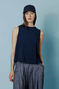 Pacifica Top Tencel T-Shirts BODYBAG Navy L