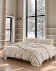 STONE WASH DUVET COVER SET OFF WHITE DUVET COVER LINEN ME