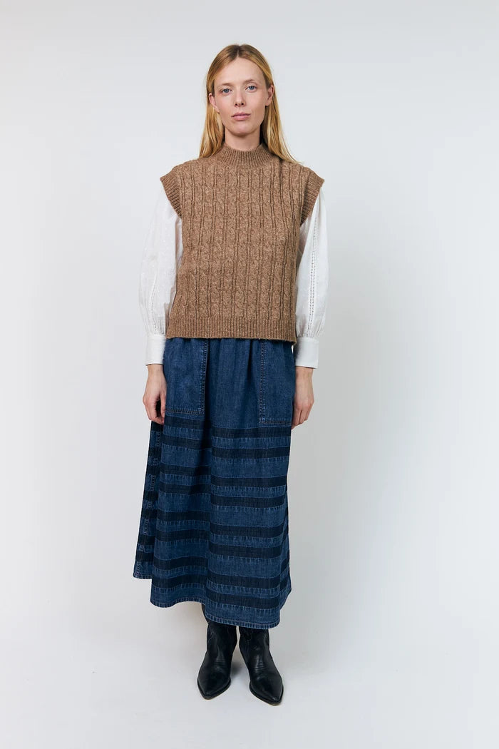 FinnLL Knit Vest Woman LOLLYS LAUNDRY Camel XS/TP