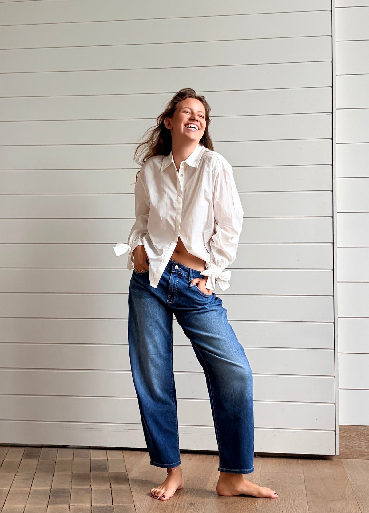 DANNI; Light Authentic Denim women's clothing MAC JEANS