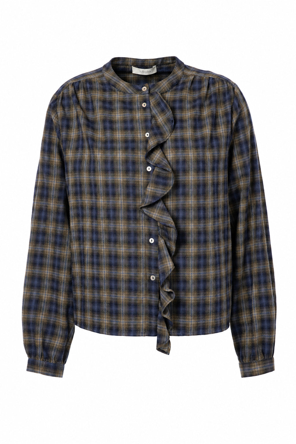 Pearl Blouse 1 Woman JC Sophie BLUE CHECK 32