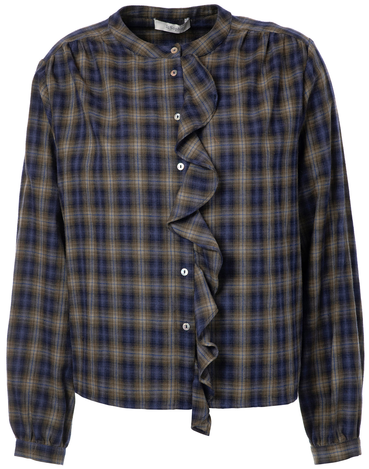 Pearl Blouse 1 Woman JC Sophie BLUE CHECK 32