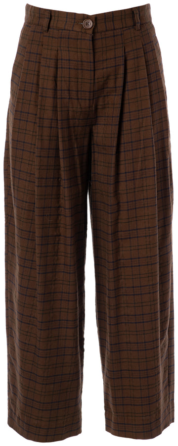 Paula Trousers 1 Woman JC Sophie BROWN CHECK 34