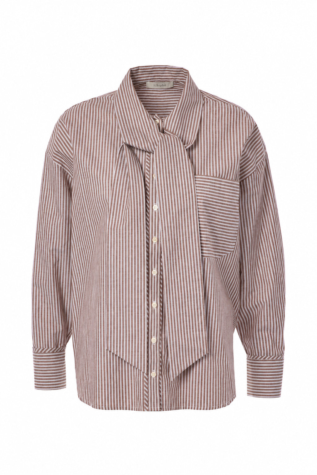 Polo Blouse Woman JC Sophie BROWN STRIPES 34