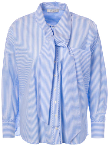 Polo Blouse Woman JC Sophie LIGHT BLUE STRIPES 34