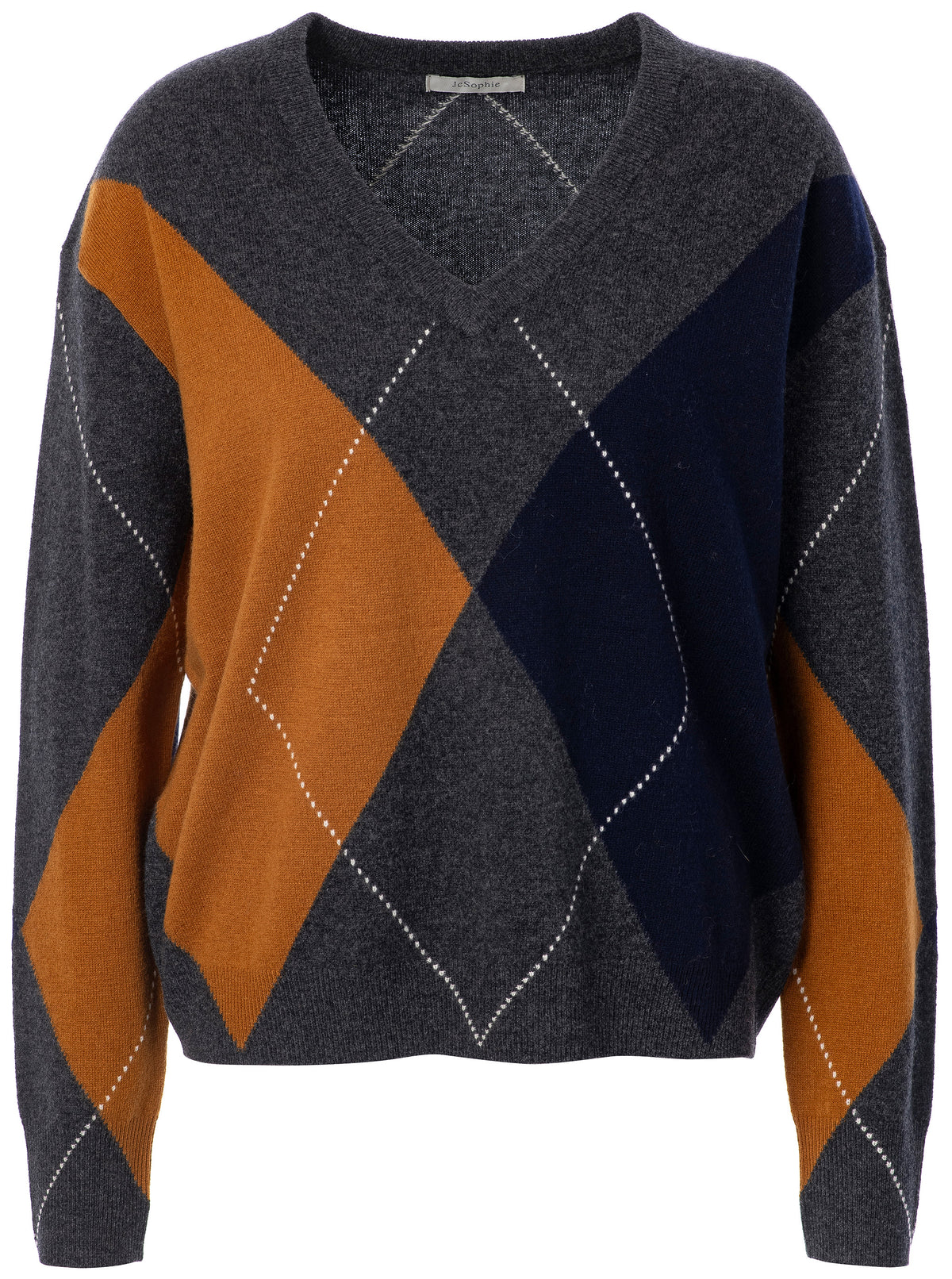 Philippa Sweater Woman JC Sophie COGNAC ARGYLE XS/TP