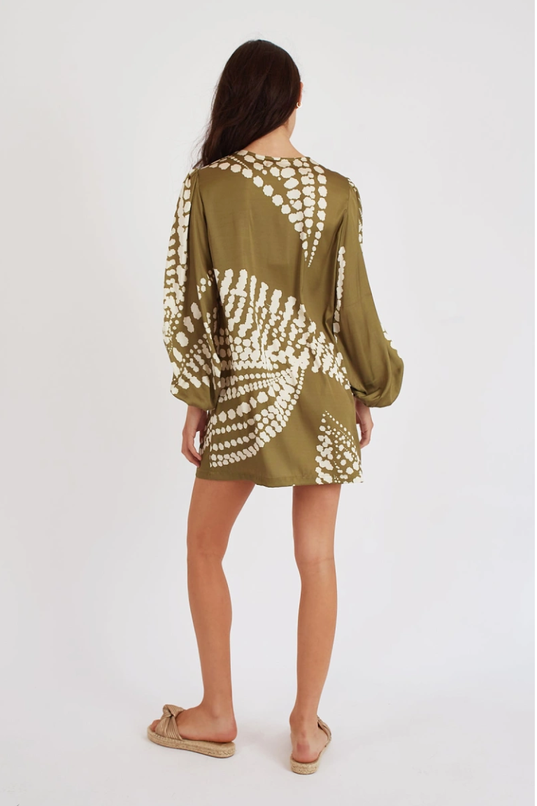 TRAFFIC PEOPLE - a Dress In Printed in olive women-accessories TRAFFIC PEOPLE   