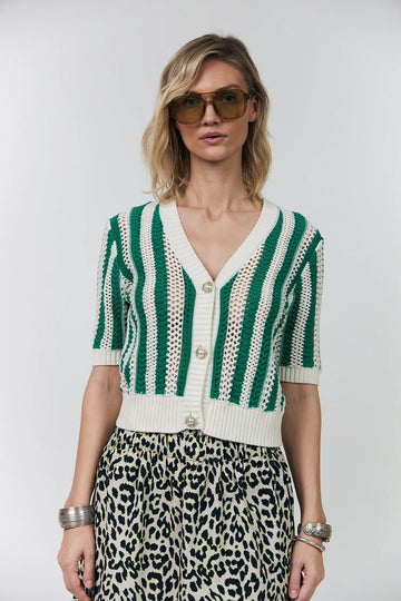SivaLL Knit Cardigan Woman LOLLYS LAUNDRY Green XS/TP