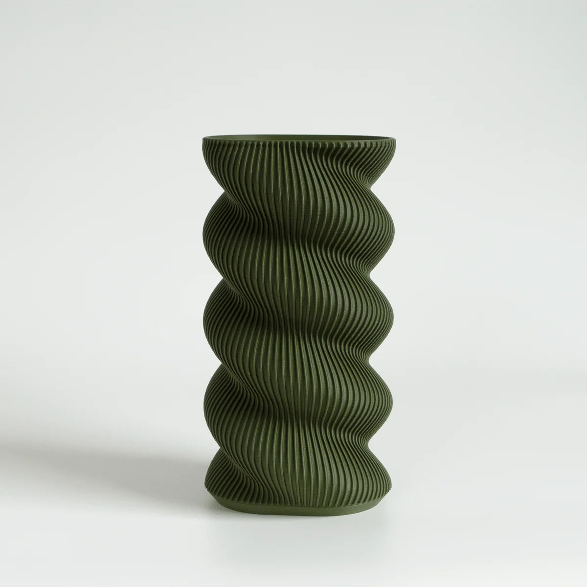 Swirl Vase Small Morna ARMY GREEN