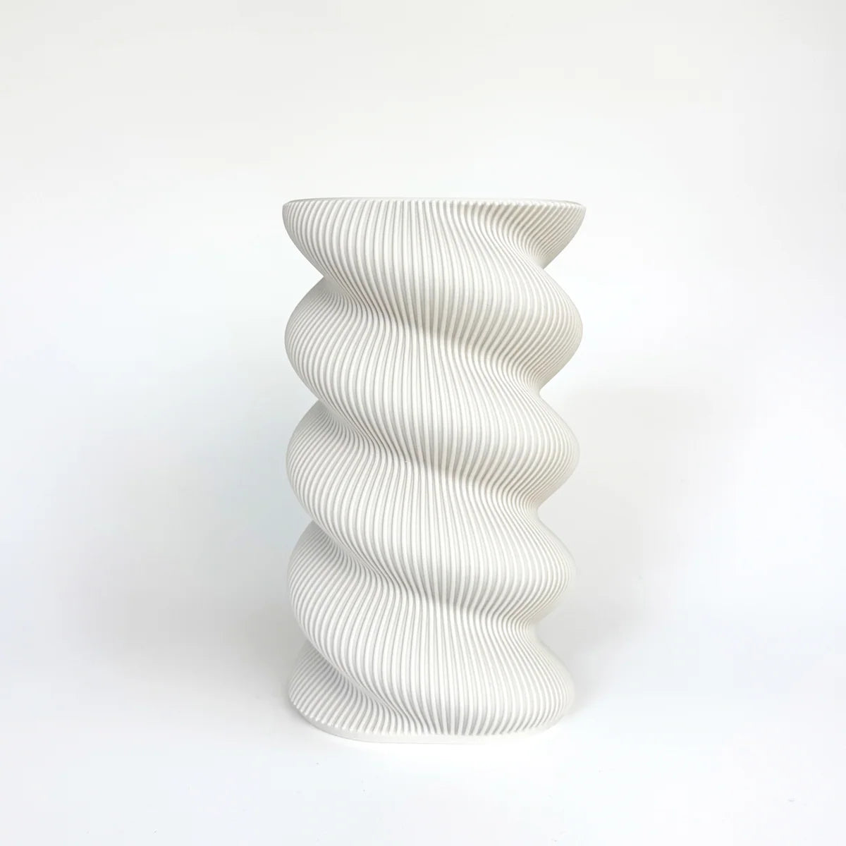 Swirl Vase Large Morna White