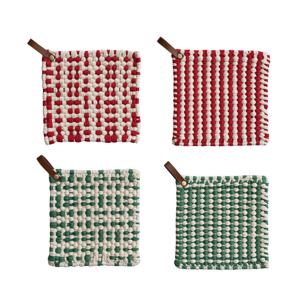 Square Cotton Crocheted - XS9136A Christmas Decoration Creative Coop