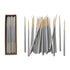 Boite bougies effilées grises- fines non parfumées- XT0078 Christmas Decoration Creative Coop