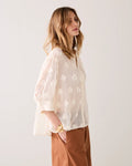 A-line blouse with 3D dots Blouse SUMMUM