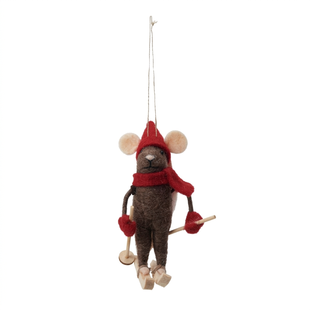 Wool Felt Mouse Gourmand Ornament XS9801D