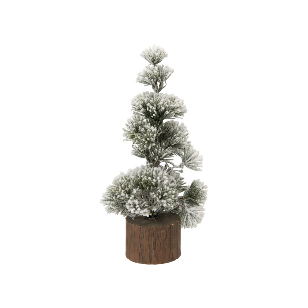 Plastic Tree W Faux Wood slice base XT161C