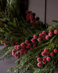 34 Red plum berry wreath standar
