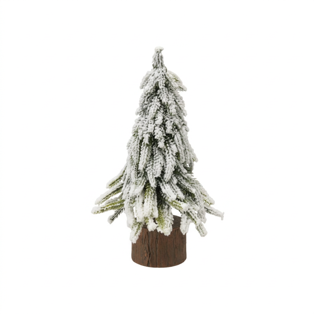 Plastic Tree W Faux Wood slice base XT1615B