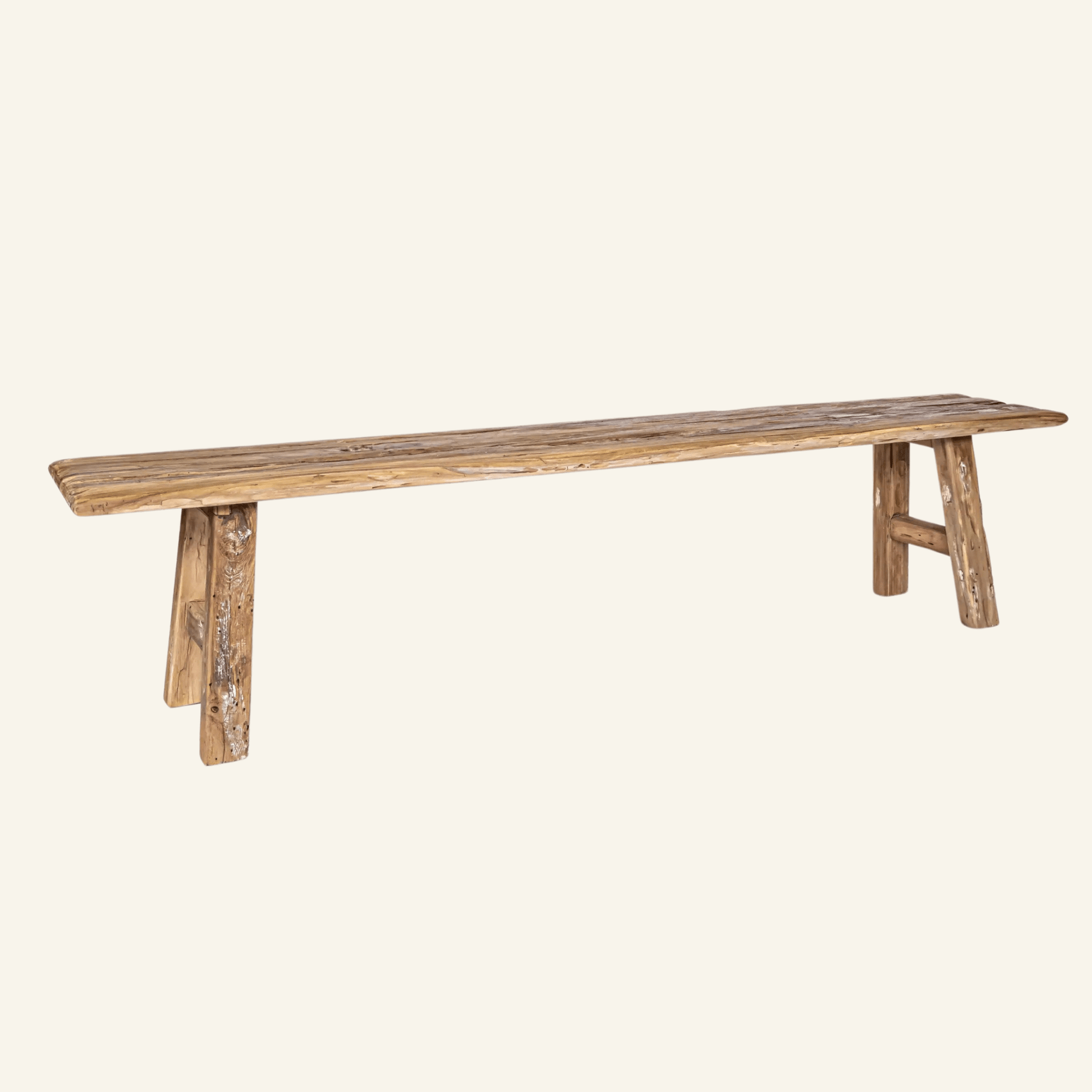 Bench vintage pattes A bench CRUSOË L: 200 cm