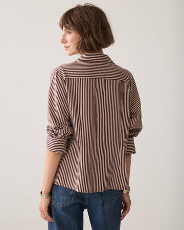 Blouse in Two-Tone Fine Stripe Woman SUMMUM