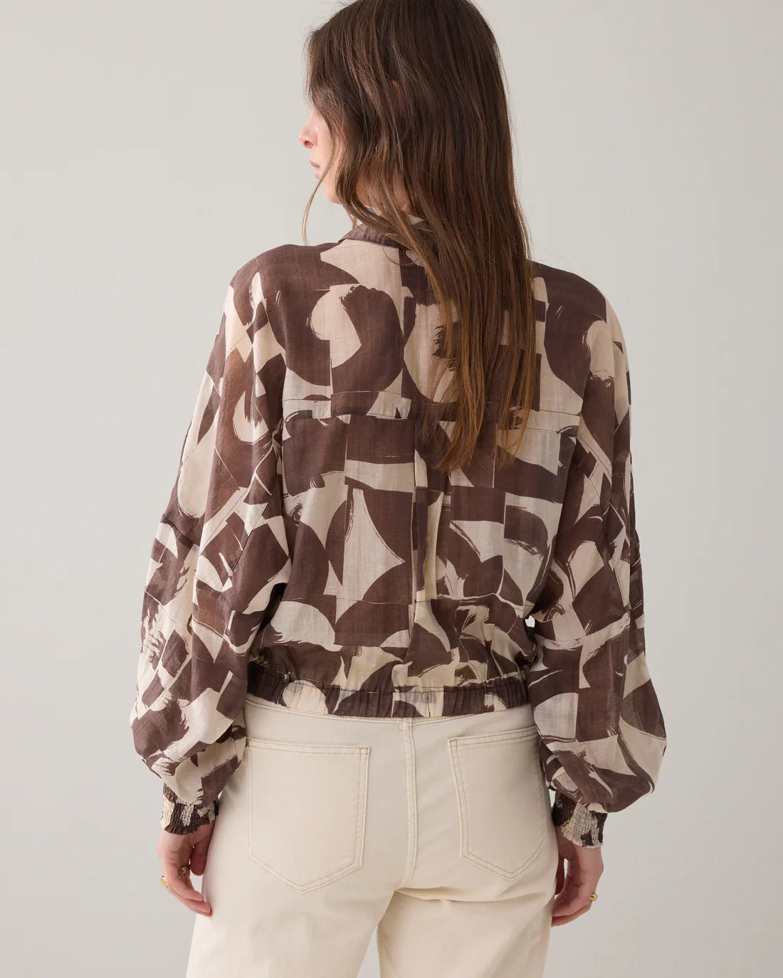 Boxy blouse with graphic print Blouse SUMMUM