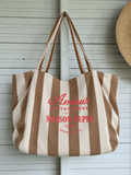 CABAS AMOUR DE VACANCE LARGE BEIGE THIN STRIPES Apparel & Accessories maison pepin