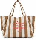 CABAS AMOUR DE VACANCE LARGE BEIGE THIN STRIPES Apparel & Accessories maison pepin