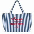 CABAS AMOUR DE VACANCE LARGE LIGHT BLUE THIN STRIPES Apparel & Accessories maison pepin