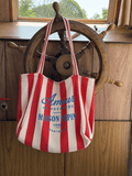 CABAS AMOUR DE VACANCE LARGE RED LARGE STRIPES Apparel & Accessories maison pepin