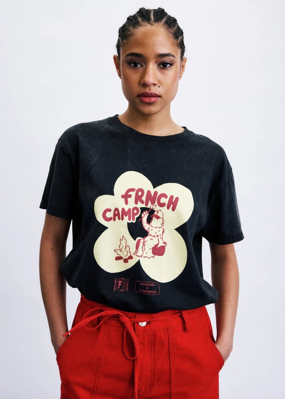CAMPING T-SHIRT Woman FRNCH ANTHRACITE XS
