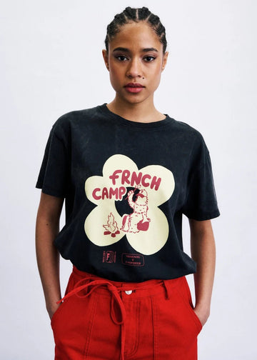 CAMPING T-SHIRT Woman FRNCH ANTHRACITE XS