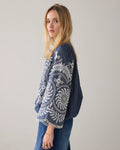 Chambray top with embroidery Blouse SUMMUM