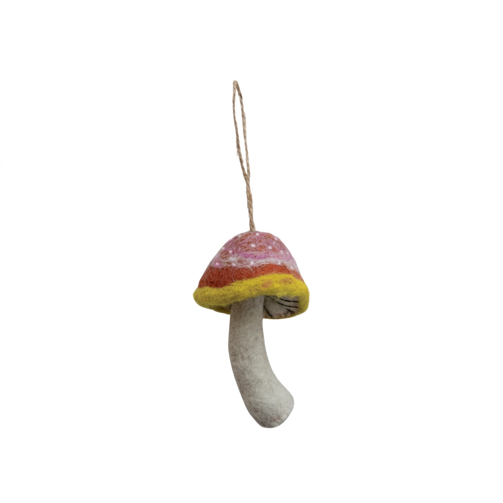 Handmade Wool Felt Mushroom XT2292A Christmas Decoration Creative Coop