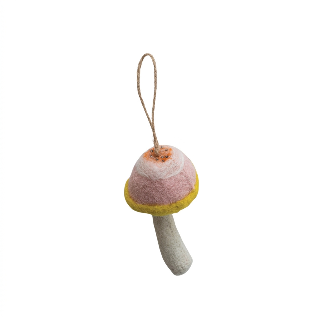 Handmade Wool Felt Mushroom XT2292A -1 Christmas Decoration Creative Coop