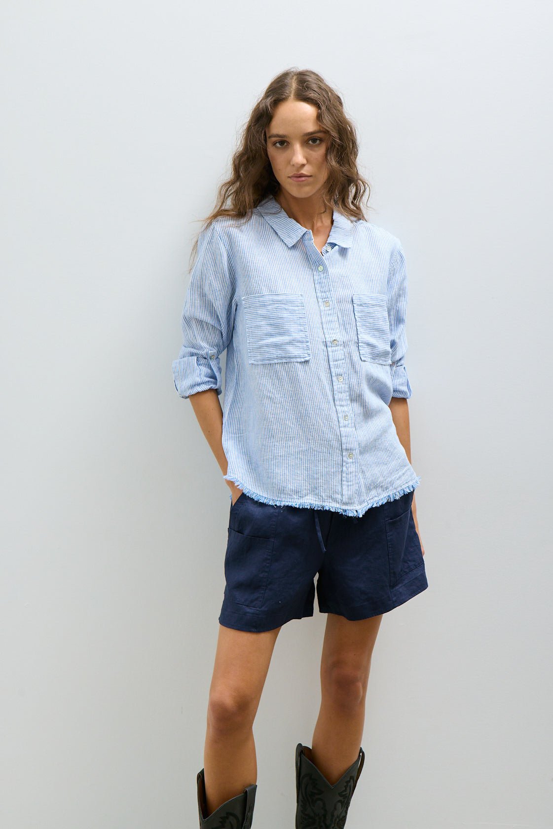 CHASE SHIRT Blouses Melissa Nepton Blue Pin Stripe M
