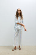 CHASE SHIRT Blouses Melissa Nepton Gradient Blue Stripe L