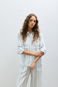 CHASE SHIRT Blouses Melissa Nepton Gradient Blue Stripe M