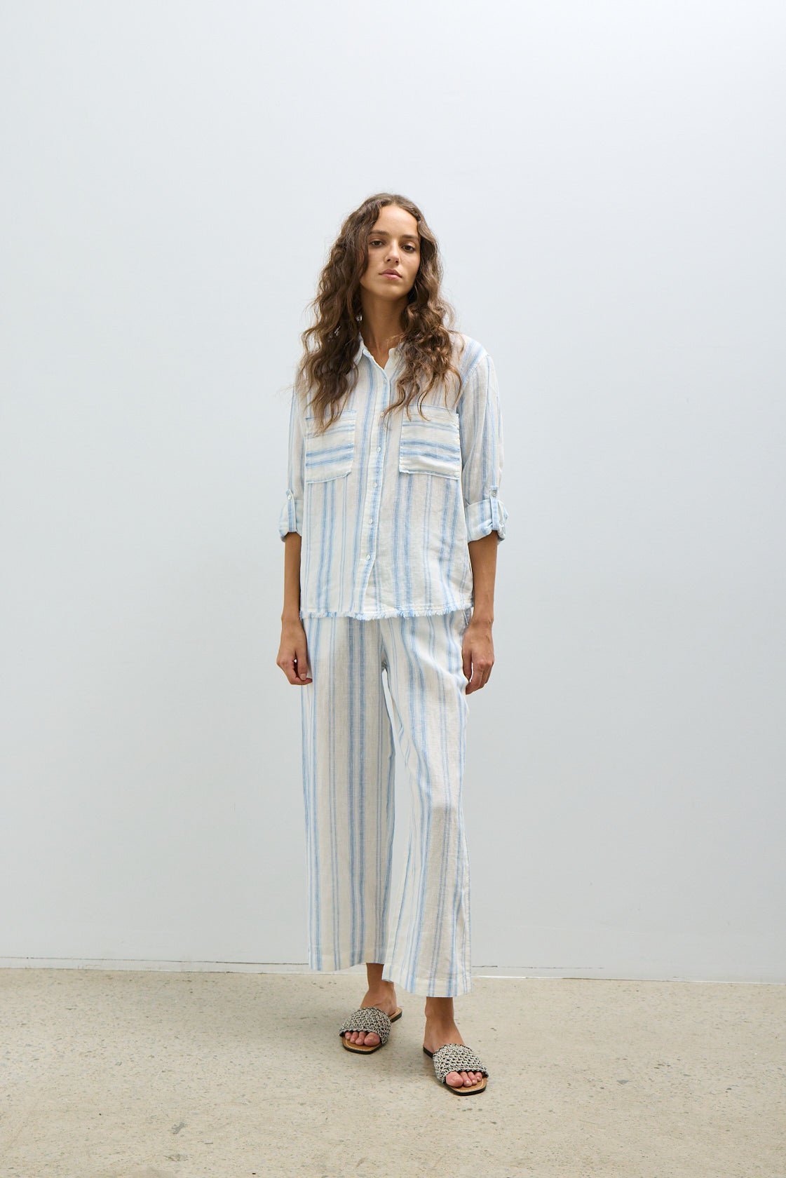CHASE SHIRT Blouses Melissa Nepton Gradient Blue Stripe S
